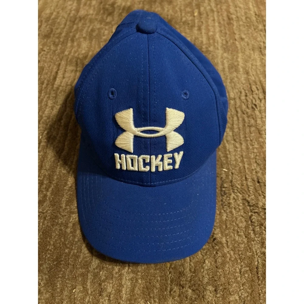 Under Armour Hockey Hat Youth S/M‎ Blue Fitted Cap